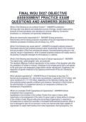 FINAL WGU D027 OBJECTIVE&NewLine;ASSESSMENT PRACTICE EXAM&NewLine;QUESTIONS AND ANSWERS 2026&sol;2027