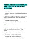 CPFO RISK ASSESSMENT EXAM SCRIPT 2026&NewLine;COMPLETE QUESTIONS AND ANSWERS&NewLine;100&percnt; CORRECT