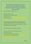 NR 509 Final Exam &sol; NR509 Final Exam &lpar;New &NewLine;2026&sol;2027&rpar;&colon; Advanced Physical Assessment&colon; &NewLine;Chamberlain College of Nursing &lpar;100&percnt; Verified & &NewLine;Correct Answers&rpar;