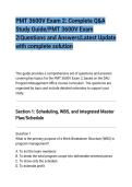 PMT 3600V Exam 2&colon; Complete Q&A&NewLine;Study Guide&sol;PMT 3600V Exam&NewLine;2&vert;Questions and Answers&vert;Latest Update&NewLine;with complete solution