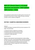 NUR 257 Chronic Exam 3 &vert; 45 Actual&NewLine;Questions and Answers &vert; 2025 Update &vert;&NewLine;100&percnt; Correct &ndash; Galen