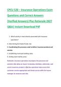 CPCU 520 &ndash; Insurance Operations Exam &NewLine;Questions and Correct Answers &NewLine;&lpar;Verified Answers&rpar; Plus Rationale 2027 &NewLine;Q&A&vert; Instant Download Pdf