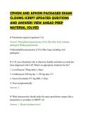 CPHON AND APHON PACKAGED EXAMS&NewLine;CLOSING SCRIPT UPDATED QUESTIONS&NewLine;AND ANSWERS VIEW AHEAD PREP&NewLine;MATERIAL SOLVED