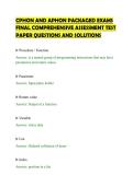 CPHON AND APHON PACKAGED EXAMS&NewLine;FINAL COMPREHENSIVE ASSESSMENT TEST&NewLine;PAPER QUESTIONS AND SOLUTIONS
