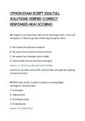 CPHON EXAM SCRIPT 2026 FULL&NewLine;SOLUTIONS VERIFIED CORRECT&NewLine;RESPONSES HIGH SCORIN