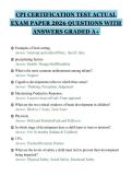 CPI CERTIFICATION TEST ACTUAL&NewLine;EXAM PAPER 2026 QUESTIONS WITH&NewLine;ANSWERS GRADED A&plus;