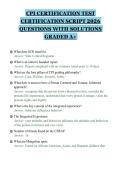 CPI CERTIFICATION TEST&NewLine;CERTIFICATION SCRIPT 2026&NewLine;QUESTIONS WITH SOLUTIONS&NewLine;GRADED A&plus;