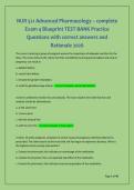 NUR 521 Advanced Pharmacology &ndash; complete &NewLine;Exam 4 Blueprint TEST BANK Practice &NewLine;Questions with correct answers and &NewLine;Rationale 2026