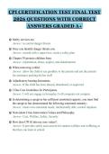 CPI CERTIFICATION TEST FINAL TEST&NewLine;2026 QUESTIONS WITH CORRECT&NewLine;ANSWERS GRADED A&plus;