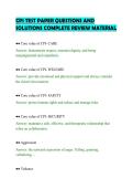 CPI TEST PAPER QUESTIONS AND&NewLine;SOLUTIONS COMPLETE REVIEW MATERIAL
