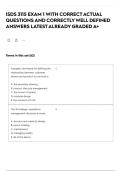 ISDS 3115 EXAM 1 WITH CORRECT ACTUAL QUESTIONS AND CORRECTLY WELL DEFINED ANSWERS LATEST ALREADY GRADED A&plus;
