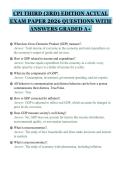 CPI THIRD &lpar;3RD&rpar; EDITION ACTUAL&NewLine;EXAM PAPER 2026 QUESTIONS WITH&NewLine;ANSWERS GRADED A&plus;