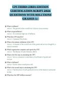CPI THIRD &lpar;3RD&rpar; EDITION&NewLine;CERTIFICATION SCRIPT 2026&NewLine;QUESTIONS WITH SOLUTIONS&NewLine;GRADED A&plus;