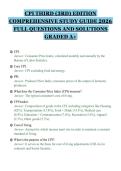 CPI THIRD &lpar;3RD&rpar; EDITION&NewLine;COMPREHENSIVE STUDY GUIDE 2026&NewLine;FULL QUESTIONS AND SOLUTIONS&NewLine;GRADED A&plus;