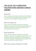 CPIA ACTUAL TEST 5 CERTIFICATION&NewLine;EVALUATION TESTED QUESTIONS COMPLETE&NewLine;ANSWERS