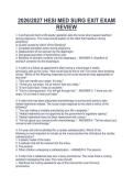 Package deal for  HESI MED SURG EXIT HESI MED SURG EXIT WRITTEN EXAM QUESTIONS WITH CORRECT ANSWERS 2026&sol;2027