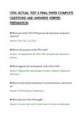 CPIA ACTUAL TEST 5 FINAL PAPER COMPLETE&NewLine;QUESTIONS AND ANSWERS VERIFIED&NewLine;PREPARATION