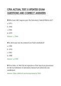 CPIA ACTUAL TEST 5 UPDATED EXAM&NewLine;QUESTIONS AND CORRECT ANSWERS