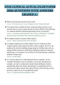 CPJE CLINICAL ACTUAL EXAM PAPER&NewLine;2026 QUESTIONS WITH ANSWERS&NewLine;GRADED A&plus;