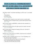 CPJE CLINICAL COMPREHENSIVE&NewLine;STUDY GUIDE 2026 FULL QUESTIONS&NewLine;AND SOLUTIONS GRADED A&plus;