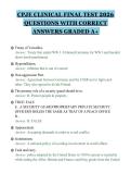CPJE CLINICAL FINAL TEST 2026&NewLine;QUESTIONS WITH CORRECT&NewLine;ANSWERS GRADED A&plus;