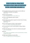 CPJE CLINICAL PRACTICE&NewLine;EXAMINATION 2026 QUESTIONS&NewLine;WITH ANSWERS GRADED A&plus;