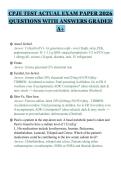 CPJE TEST ACTUAL EXAM PAPER 2026&NewLine;QUESTIONS WITH ANSWERS GRADED&NewLine;A&plus;