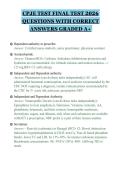 CPJE TEST FINAL TEST 2026&NewLine;QUESTIONS WITH CORRECT&NewLine;ANSWERS GRADED A&plus;