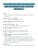 CPJE TEST PRACTICE EXAMINATION&NewLine;2026 QUESTIONS WITH ANSWERS&NewLine;GRADED A&plus;