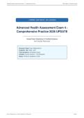 Advanced Health Assessment Exam 4 -&NewLine;Comprehensive Practice 2026 UPDATE