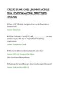 CPL250 EXAM 3 2026 LEARNING MODULE&NewLine;FINAL REVISION MATERIAL STRUCTURED&NewLine;ANALYSIS