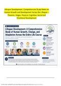 Lifespan Development&colon; A Comprehensive Study of Human Growth and Development Across the Life Course