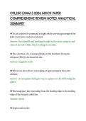 CPL250 EXAM 3 2026 MOCK PAPER&NewLine;COMPREHENSIVE REVIEW NOTES ANALYTICAL&NewLine;SUMMARY