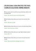 CPL250 EXAM 3 2026 PRACTICE TEST PACK&NewLine;COMPLETE SOLUTIONS VERIFIED INSIGHTS