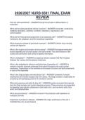 2026&sol;2027 NURS 6501 FINAL EXAM&NewLine;REVIEW