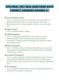 CPN FINAL TEST 2026 QUESTIONS WITH&NewLine;CORRECT ANSWERS GRADED A&plus;