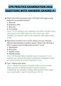 CPN PRACTICE EXAMINATION 2026&NewLine;QUESTIONS WITH ANSWERS GRADED A&plus;