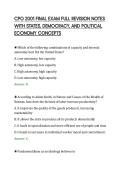 CPO 2001 FINAL EXAM FULL REVISION NOTES&NewLine;WITH STATES&comma; DEMOCRACY&comma; AND POLITICAL&NewLine;ECONOMY CONCEPTS
