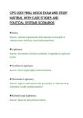 CPO 2001 FINAL MOCK EXAM AND STUDY&NewLine;MATERIAL WITH CASE STUDIES AND&NewLine;POLITICAL SYSTEMS SCENARIOS