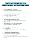 CPO CERTIFICATION SCRIPT 2026&NewLine;QUESTIONS WITH SOLUTIONS GRADED A&plus;