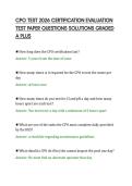 CPO TEST 2026 CERTIFICATION EVALUATION&NewLine;TEST PAPER QUESTIONS SOLUTIONS GRADED&NewLine;A PLUS