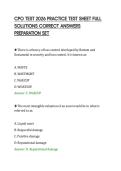 CPO TEST 2026 PRACTICE TEST SHEET FULL&NewLine;SOLUTIONS CORRECT ANSWERS&NewLine;PREPARATION SET
