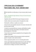 CPPB EXAM 2026 GOVERNMENT&NewLine;PURCHASING DRILL PACK ANSWER SHEET