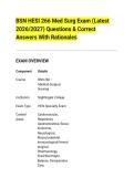 BSN HESI 266 Med Surg Exam &lpar;Latest&NewLine;2026&sol;2027&rpar; Questions & Correct&NewLine;Answers With Rationales