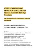 ATI RN COMPREHENSIVE&NewLine;PREDICTOR 2026 EXIT EXAM&NewLine;Practice Exam with NGN-Style&NewLine;Questions&NewLine;100 Questions with Answers and Detailed&NewLine;Rationales