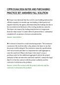 CPPB EXAM 2026 BUYER AND PURCHASING&NewLine;PRACTICE SET ANSWERS FULL SOLUTION
