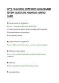 CPPB EXAM 2026 CONTRACT MANAGEMENT&NewLine;REVIEW QUESTIONS ANSWERS VERIFIED&NewLine;GUIDE