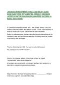&NewLine;LIFESPAN DEVELOPMENT FINAL EXAM&sol; STUDY GUIDE EXAM QUESTIONS WITH VERIFIED CORRECT ANSWERS LATEST UPDATED &lpar;2026&rpar; FOR GUARANTEED SUCCESS A&plus; RATED GET IT NOW&excl;&NewLine;
