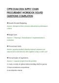CPPB EXAM 2026 SUPPLY CHAIN&NewLine;PROCUREMENT WORKBOOK SOLVED&NewLine;QUESTIONS COMPILATION&NewLine;