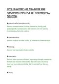 CPPB EXAM PREP 435 2026 BUYER AND&NewLine;PURCHASING PRACTICE SET ANSWERS FULL&NewLine;SOLUTION